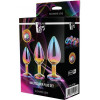 Dream toys Набор радужных анальных пробок GLEAMING LOVE MULTICOLOUR PLUG SET (DT21784) - зображення 2