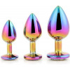 Dream toys Набор радужных анальных пробок GLEAMING LOVE MULTICOLOUR PLUG SET (DT21784) - зображення 3