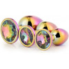 Dream toys Набор радужных анальных пробок GLEAMING LOVE MULTICOLOUR PLUG SET (DT21784) - зображення 4