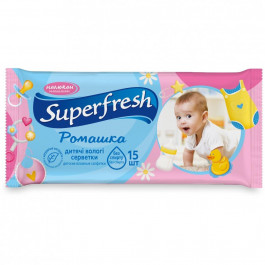   SuperFresh Вологі серветки  Вaby Сhamomile 15 шт.