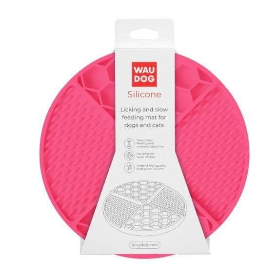 WAUDOG Silicone Килимок для злизування 21х21х3 см рожевий (23507) - зображення 1