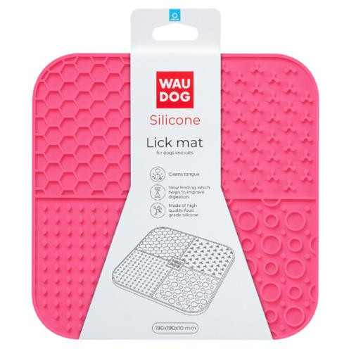 WAUDOG Silicone Килимок для злизування 19х19х1 см рожевий (23527) - зображення 1