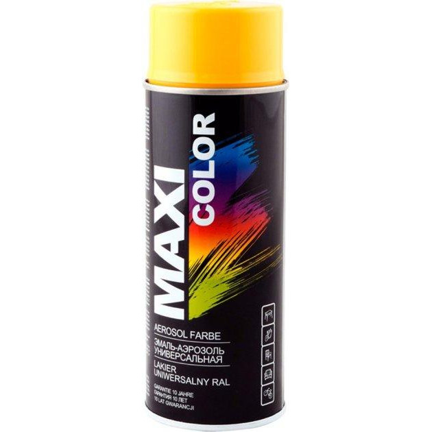 MAXI color Емаль аерозольна універсальна декоративна Maxi Color Ral 1004 золотисто-жовта 400 мл (8711347208302) - зображення 1