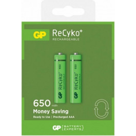   GP Batteries AAA 650mAh NiMh 2шт ReCyko+ (65AAAHCE-2GBE2)