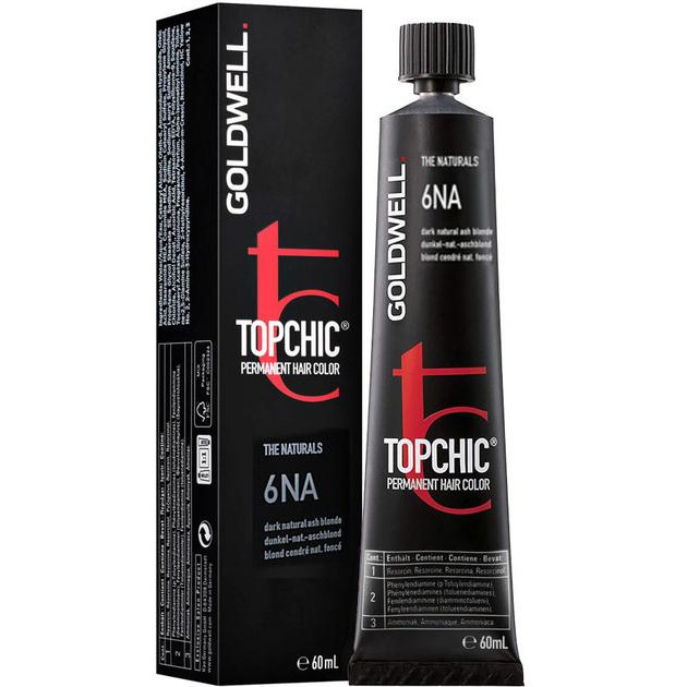 Goldwell Стійка професійна фарба для волосся  Topchic Hair Color Coloration 6NA - Dark Natural Ash Blonde 60  - зображення 1