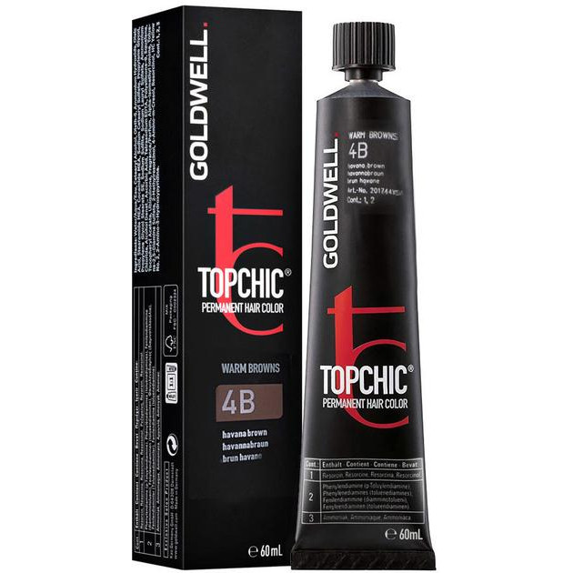 Goldwell Стійка професійна фарба для волосся  Topchic Hair Color Coloration 4B - Havana Brown 60 мл (40216090 - зображення 1