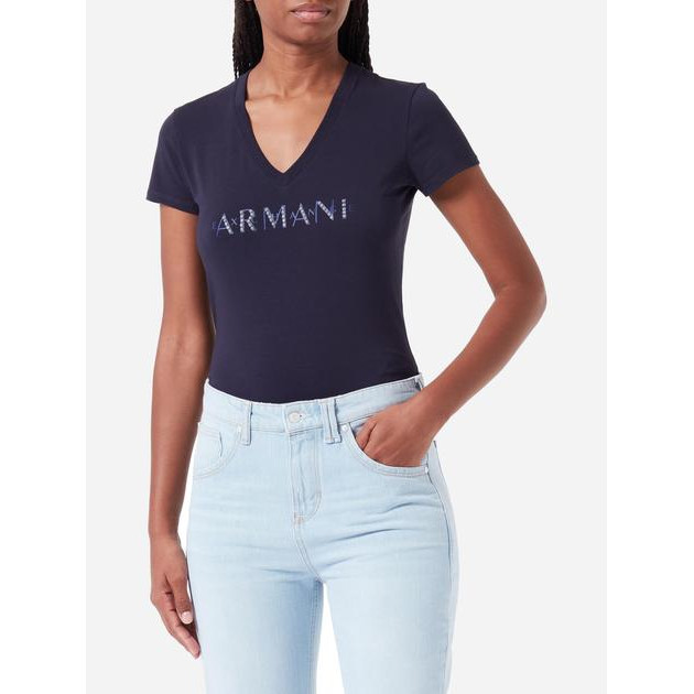 Armani Exchange Футболка бавовняна жіноча  415117666 XL Синя (1159806791) - зображення 1