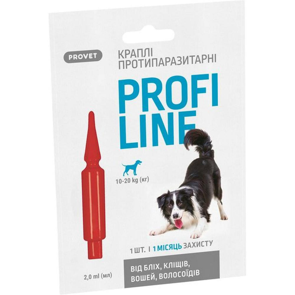 ProVET Краплі  Profiline інсектоакарицид для собак 10-20 кг 1 піпетка 2.0 мл (4823082431076) - зображення 1