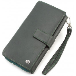   ST Leather Женский кожаный кошелек с отделениями для карт и купюр  (16508) (ST228 Green)