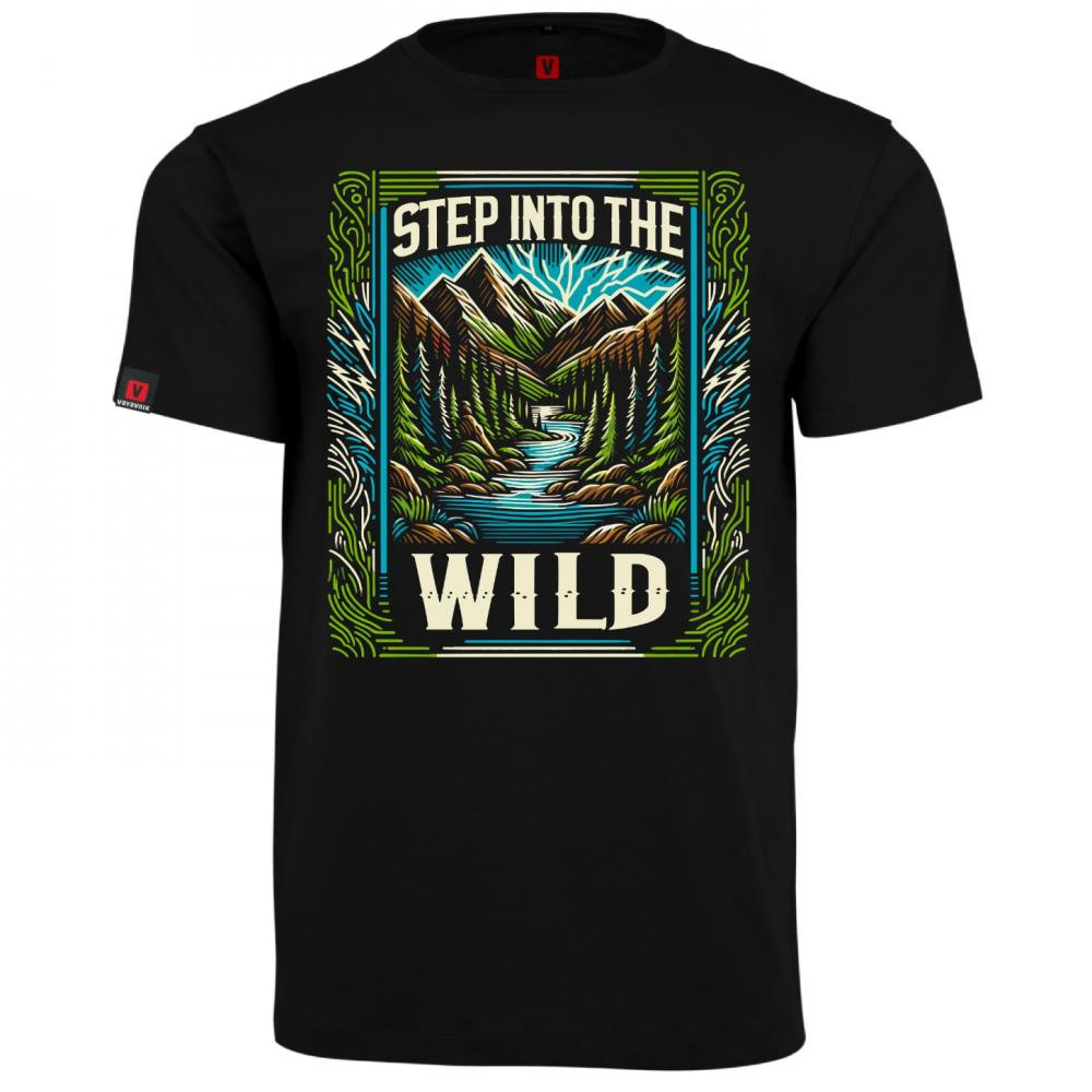 Voyovnik Футболка T-shirt  Step Into The Wild - Чорна M - зображення 1