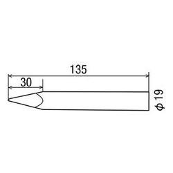   GOOT Паяльне жало  T-19A для  HP-300, конус (855483)