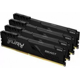   Kingston FURY 64 GB (4x16GB) DDR4 2666 MHz FURY Beast Black (KF426C16BBK4/64)