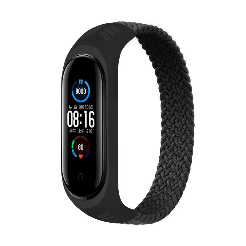 BeCover Ремешок Elastic Nylon Style  для Xiaomi Mi Smart Band 5 / Mi Smart Band 6 (Size L) Black (706167) - зображення 1