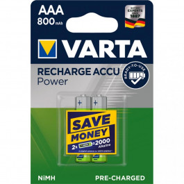   Varta AAA 800mAh NiMH 2шт Recharge Accu Power (4008496550579)