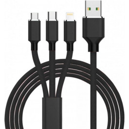   XoKo USB Cable to Lightning/microUSB/USB-C 1.2m Black (SC-330-BK)