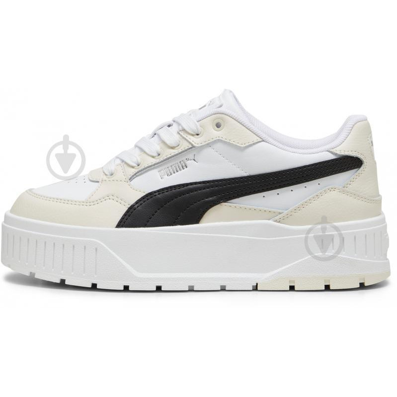 PUMA Жіночі кеди низькі  Karmen II Idol 39746106 38 (5UK) 24 см  White- Black-Alpine Snow (4067979230193) - зображення 1