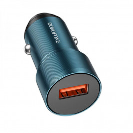   Borofone BZ19A Wisdom single port QC3.0 car charger Sapphire Blue (BZ19ASU)