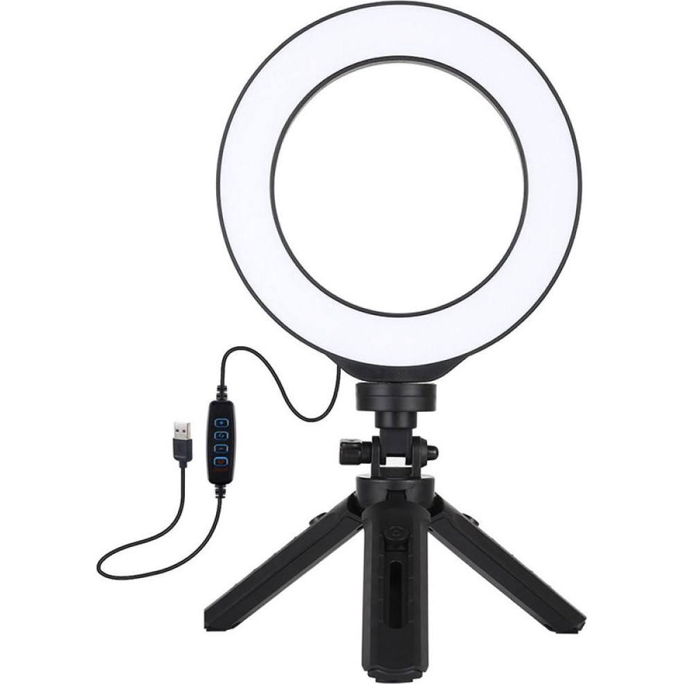 Puluz Ring USB LED lamp 6.2" + table tripod (PKT3059B) - зображення 1