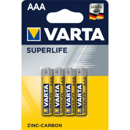   Varta AAA bat Zinc-Carbon 4шт SUPERLIFE (02003101414)