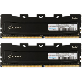   Exceleram 16 GB (2x8GB) DDR4 3200 MHz Black Kudos (EKBLACK4163222AD)