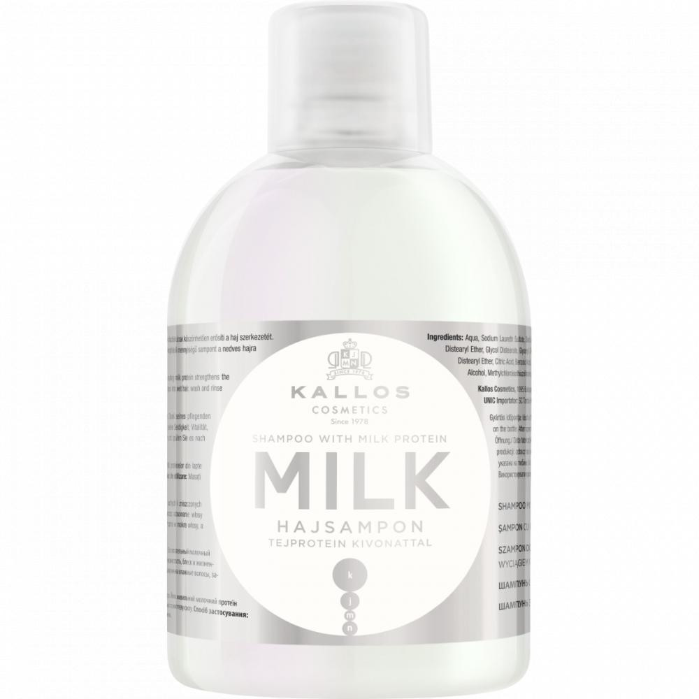 Kallos Шампунь для волос  KJMN Milk Protein Shampoo увлажняющий, с протеинами молока, 1 л (5998889511654) - зображення 1