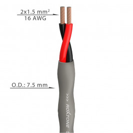   Roxtone SC215, 2х1.5 кв. мм, вн. діаметр 7.5 мм, 100 м