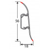 TIS Плинтус ПВХ  клен 18x56x2500 мм - зображення 3