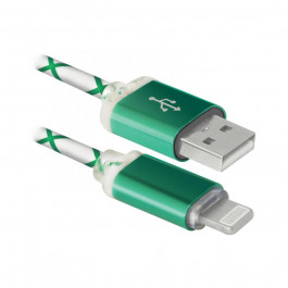   Defender ACH03-03LT USB(AM)-Lightning GreenLED backlight 1m (87553)