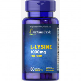   Puritan's Pride Л-лизин (L-Lysine), 1000 мг, 60 капсул (PTP16011)