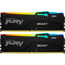   Kingston FURY 64 GB (2x32GB) DDR5 5200 MHz Beast RGB (KF552C40BBAK2-64)