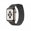 Apple Watch Series 5 LTE 44mm Gold Steel with Black Leather Loop (MWQN2) - зображення 1