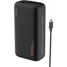   Tecno Power Bank 30000mАh 22.5W Black (TPB-P302)