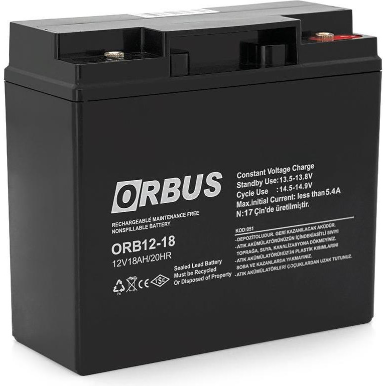 ORBUS ORB1218 AGM 12V 18 Ah - зображення 1