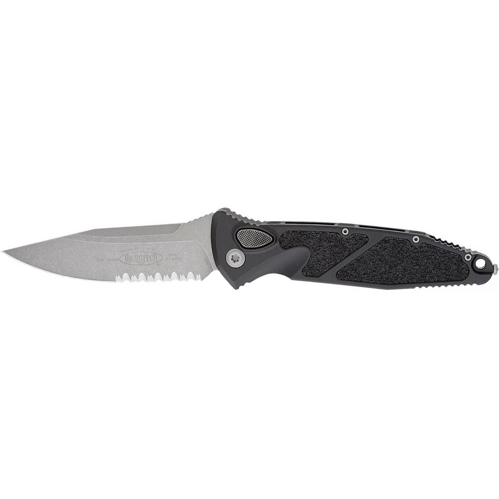 Microtech Socom Elite Auto Drop Point Apocalyptic PS Black (160A-11AP) - зображення 1