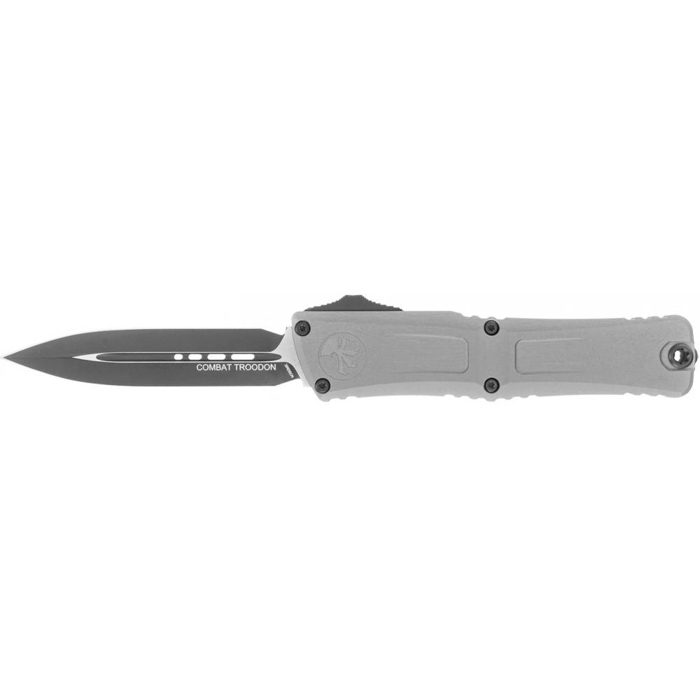 Microtech Combat Troodon Gen III Double Edge Black Blade Natural Clear (1142-1NC) - зображення 1