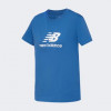 New Balance Синя жіноча футболка  Tee NB Stacked Logo nblWT41502BEU - зображення 5