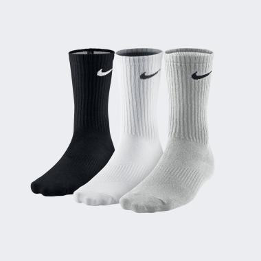 Nike Чорні шкарпетки  3PPK Cotton Lightweight Crew W/Moisture Mgt (S,M,L,Xl) SX4704-901 - зображення 1