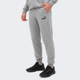   PUMA Спортивні штани чоловічі  Ess Logo Pants 58671603 S Сірі (4063697298408)