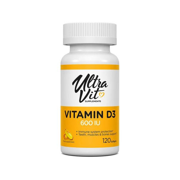 UltraVit Vitamin D3 600 IU Softgels (120 капс) - зображення 1