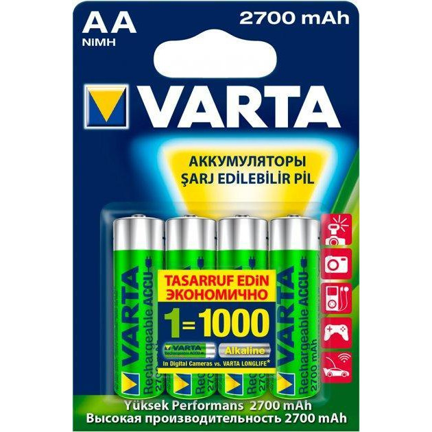 Varta AA 2700mAh NiMh 4шт PROFESSIONAL (05706301404) - зображення 1