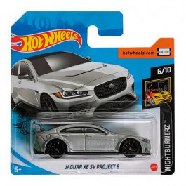   Hot Wheels Jaguar XE SV Project 8 Nightburnerz 1:64 GHF47 Grey