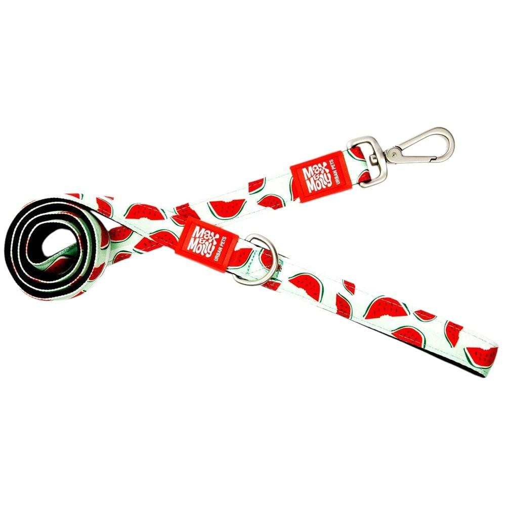 Max & Molly Short Leash Watermelon Короткий повідець, малюнок "Кавуни" XS (4894512015692) - зображення 1