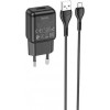 Hoco C96A Single port charger set + micro-USB Black - зображення 2