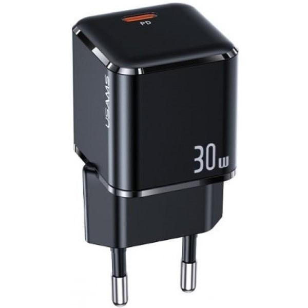 USAMS T45 US-CC148 30W Super Si Mini PD Fast Charger Black - зображення 1