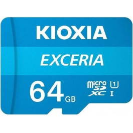   Kioxia 64 GB microSDXC Class 10 UHS-I + SD Adapter LMEX1L064GG2