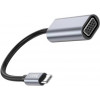 Hoco UA21 Origin USB-C to VGA Gray (6931474784100) - зображення 2