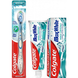   Colgate Набір Зубна паста  Max White Crystals Макс Блиск відбілююча 75 мл + Зубна щітка  Max White відбілююч