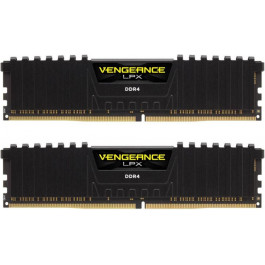   Corsair 16 GB (2x8GB) Black DDR4 3600 MHz Vengeance LPX (CMK16GX4M2D3600C18)