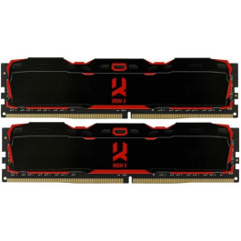   GOODRAM 16 GB (2x8GB) DDR4 2666 MHz IRDM X Black (IR-X2666D464L16S/16GDC)