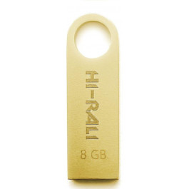   Hi-Rali 8 GB USB Flash Drive Shuttle series Gold (HI-8GBSHGD)